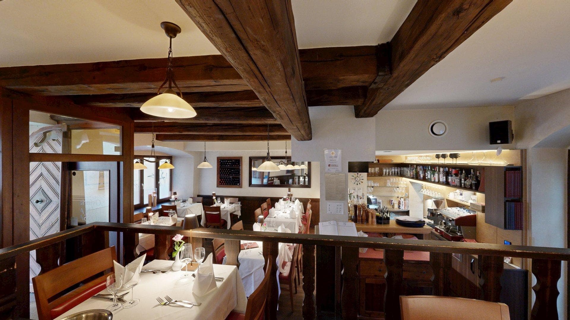 Gastraum der Osteria Luna Rossa